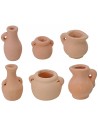 Set of 6 assorted amphoras cm 2-3.2 h