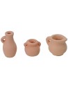 Set de 6 ánforas surtidas de 2-3,2 cm de altura