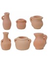 Set of 6 assorted amphoras cm 2-3.2 h