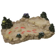 Laghetto in resina con pesci rossi cm 11x7,5x3 h