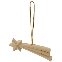 Stella cometa in legno da appendere cm 8x0,7x2 h legno, cometa 2