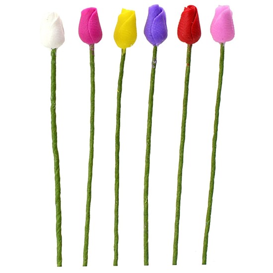 Set di 6 tulipani in vari colori 6 cm