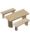 Tavolo di legno cm 9x3,2x3,7 h articoli presepe, accessori