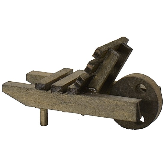 Carriola in legno cm 5x2,3x2,5 h legno, altezza, carriola
