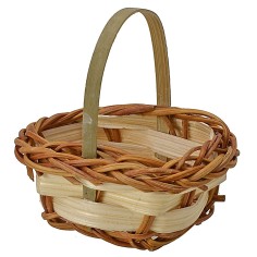 Cesto bicolore in vimini cm 5x4x5 h cesto, altezza, vimini 2