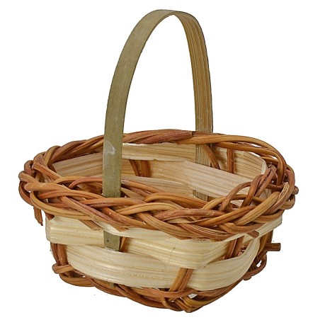 Cesta bicolor de mimbre cm 5x4x5 h cesta, altura, mimbre