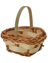Cesta bicolor de mimbre cm 5x4x5 h
