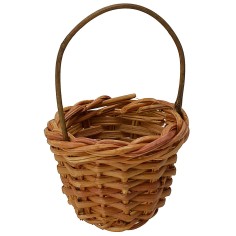 Cesta de mimbre Ø 6 cm con asa, altura, mimbre, cesta, estatuas.
