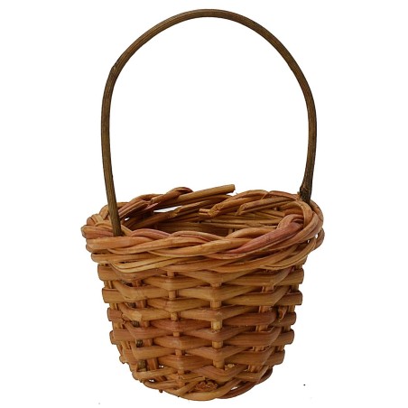 Cesta de mimbre Ø 6 cm con asa, altura, mimbre, cesta, estatuas.
