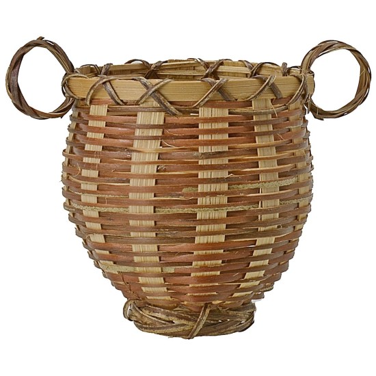Basket with handles in wicker cm ø 7x8 h