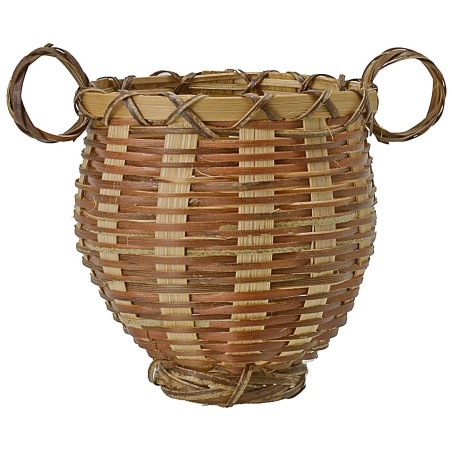 Cesta con asas de mimbre cm ø 7x8 h