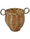 Cesta con asas de mimbre cm ø 7x8 h