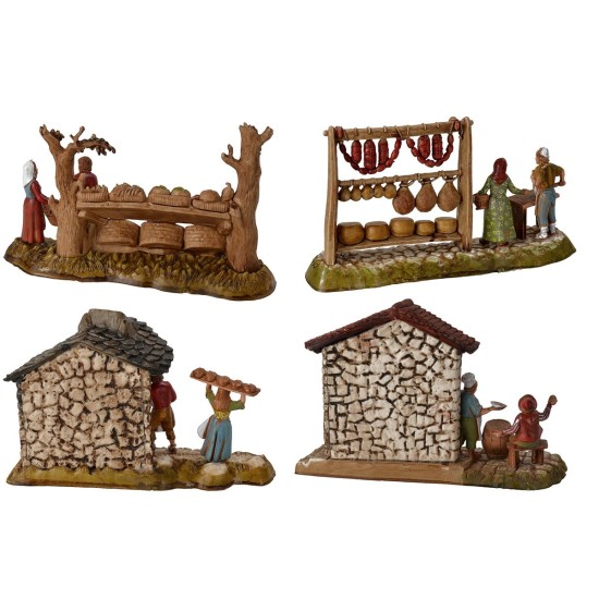 Juego de 4 oficios Landi Moranduzzo serie 6 cm estatuas Landi 6 cm