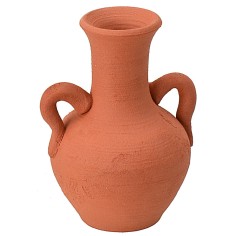 Ánfora de terracota con asas cm 6,3 h terracota, altura 2