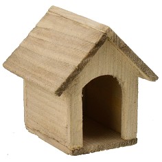 Caseta de madera para perros de 5,1x5,3x5,6 cm de alto, madera, estatuas, perros. 2