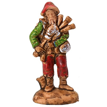 Zampognaro 3,5 cm de altura, materiales, base, zampoña, medidas.