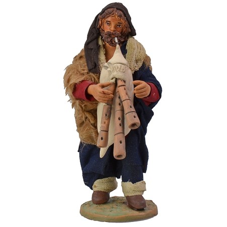 Gaitero 15 cm altura, tela, base, terracota, materiales