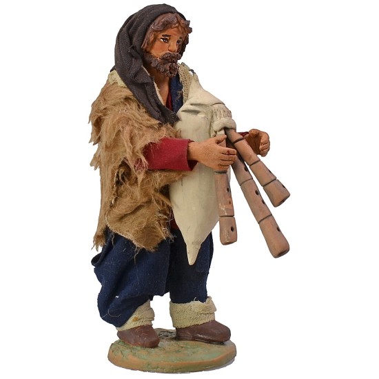 Gaitero 15 cm altura, tela, base, terracota, materiales