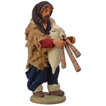 Gaitero 15 cm altura, tela, base, terracota, materiales