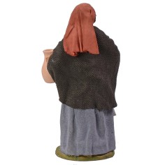 Mujer con ánforas 14 cm de altura, terracota, base, tela 2