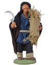 Hombre con hoz y haz de leña 15 cm