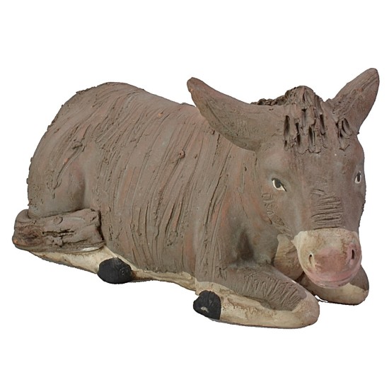 Asino seduto per statue 15 cm Mondo Presepi