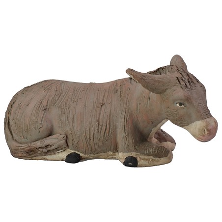 Asno sentado para estatuas de 15 cm Mondo Presepi