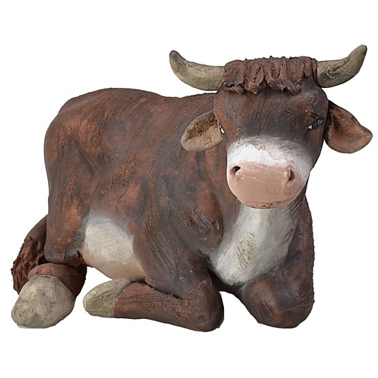 Bue sdraiato per statue 15 cm Mondo Presepi