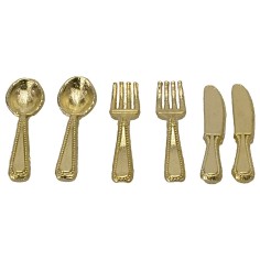 Set di posate in metallo 6 pezzi cm 2 Mondo Presepi 2