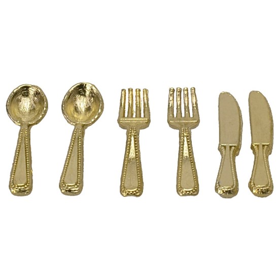 Set di posate in metallo 6 pezzi cm 2 Mondo Presepi