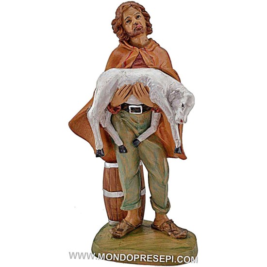 Pastor con oveja en los brazos 30 cm Lux Euromarchi