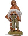 Shepherd with sheep in his arms 30 cm Lux Euro