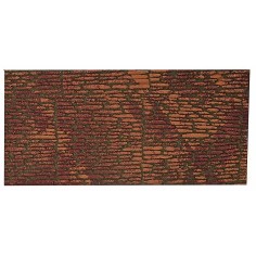 Panel de corcho colorido de 33x16,5x1 cm con ladrillos irregulares.