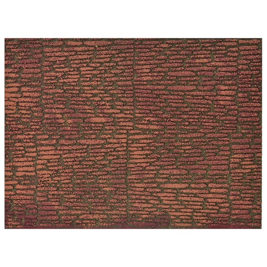 Colored cork panel cm 33X25x1 with irregular bricks
