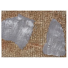 Colored cork panel with mignon stones with plaster 33x25x1 cm