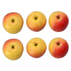 Set 6 mele giallo-rosse ø 1,1 cm Mondo Presepi 2