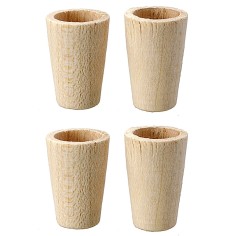 Set 4 bicchieri in legno ø 1x1,7 cm 2