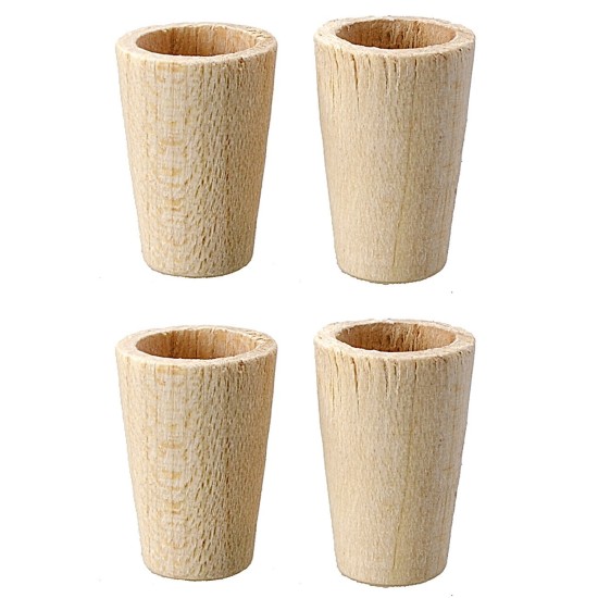 Set 4 bicchieri in legno ø 1x1,7 cm Mondo Presepi
