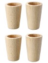 Juego de 4 vasos de madera ø 1x1,7 cm Mondo Presepi