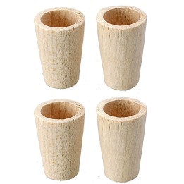 Juego de 4 vasos de madera ø 1x1,7 cm