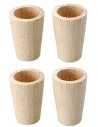 Set 4 bicchieri in legno ø 1x1,7 cm Mondo Presepi