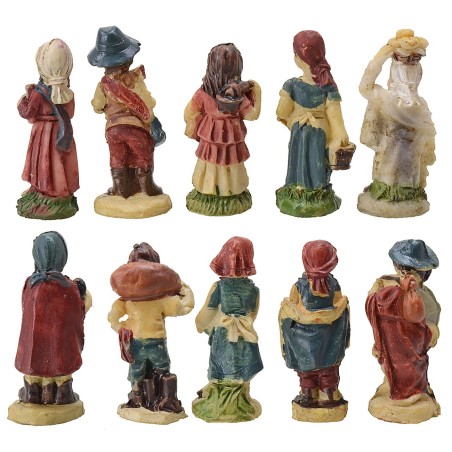 Set 10 statue 3,5 cm in resina
