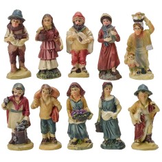 Set 10 statue 5 cm in resina