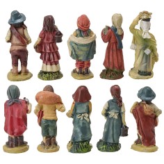 Set 10 statue 5 cm in resina Mondo Presepi 2