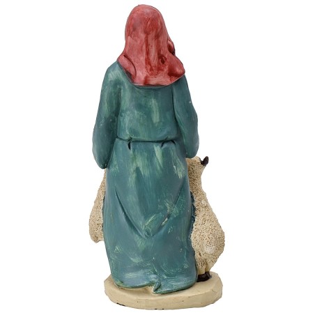 Pastore con pecore in resina cm 20 Mondo Presepi