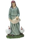 Contadina con galline of in resina cm 20 Mondo Presepi