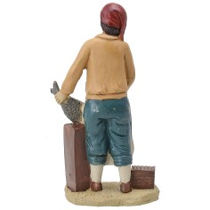 Oste con pesce in resina cm 20 2