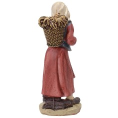 Contadina con gerla a spalle in resina cm 20 Mondo Presepi 2