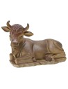 Bue seduto in resina per statue da 30 cm Mondo Presepi