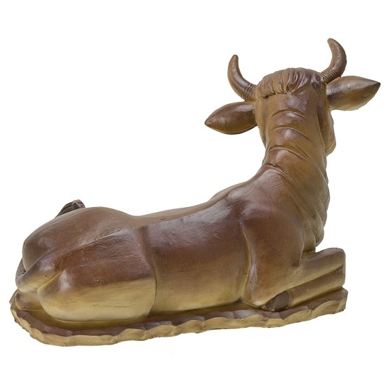 Buey sentado en resina para estatuas de 30 cm Mundo Belenes